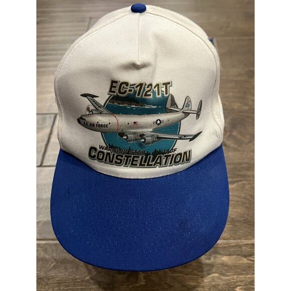 Vtg KC EC-121T Warning Star Constellation US Air Force Adjustable Snapback Hat - Picture 2 of 8